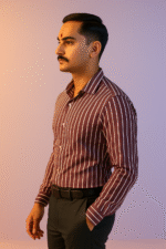 Shahi Lakeer Striped Shirt – Classic Back Design by Young Forest