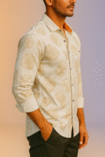 Young Forest Sketch Stone Shirt – Modern Print Casual Wear