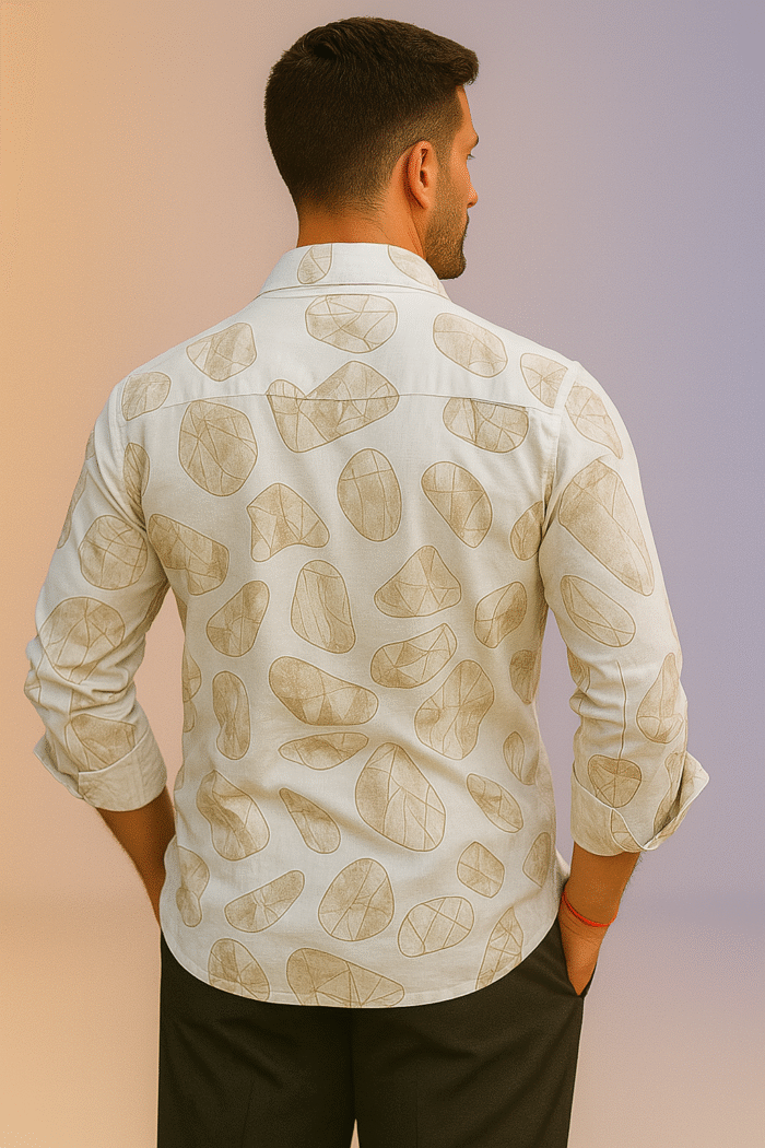 Sketch Stone – Stylish Men’s Shirt with Artistic Print