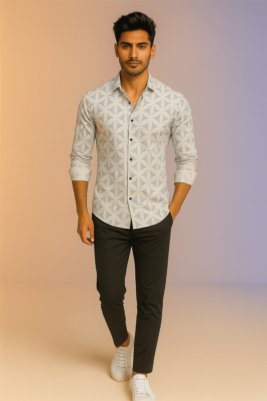 Rangoluxe – Vibrant Cotton Shirt by Young Forest